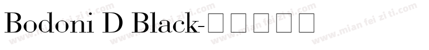 Bodoni D Black字体转换
